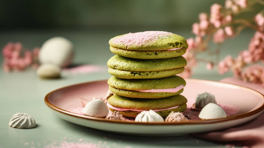 Matcha Plätzchen